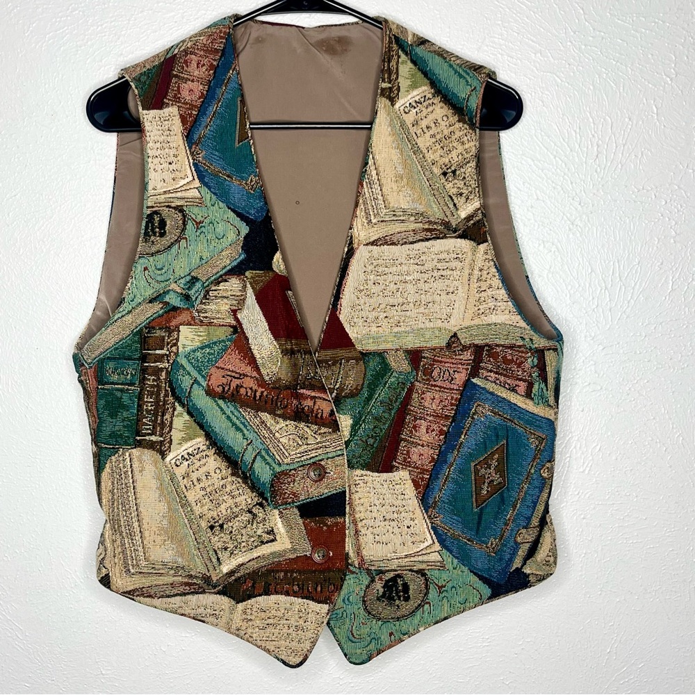 Book Theme Tapestry Vest